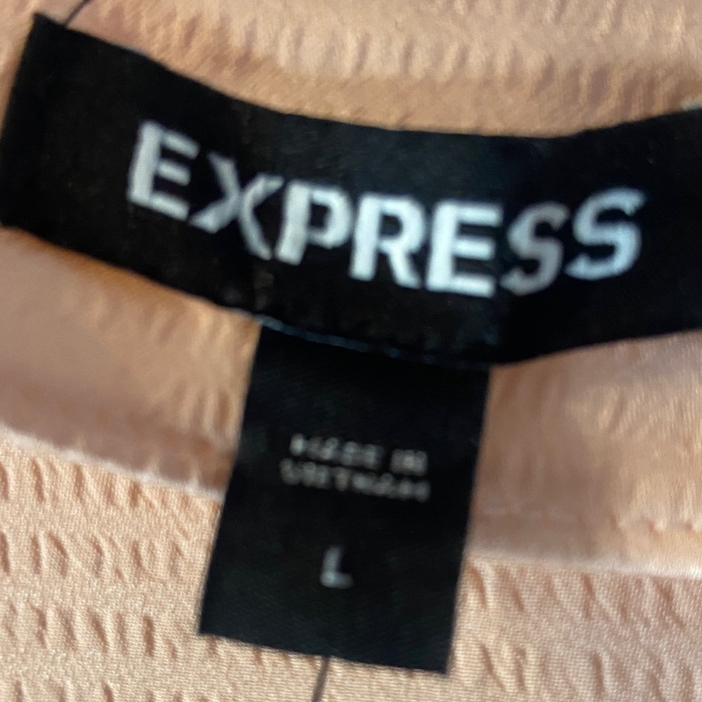 Express Peach Ruffle Blouse - Picture 3 of 6